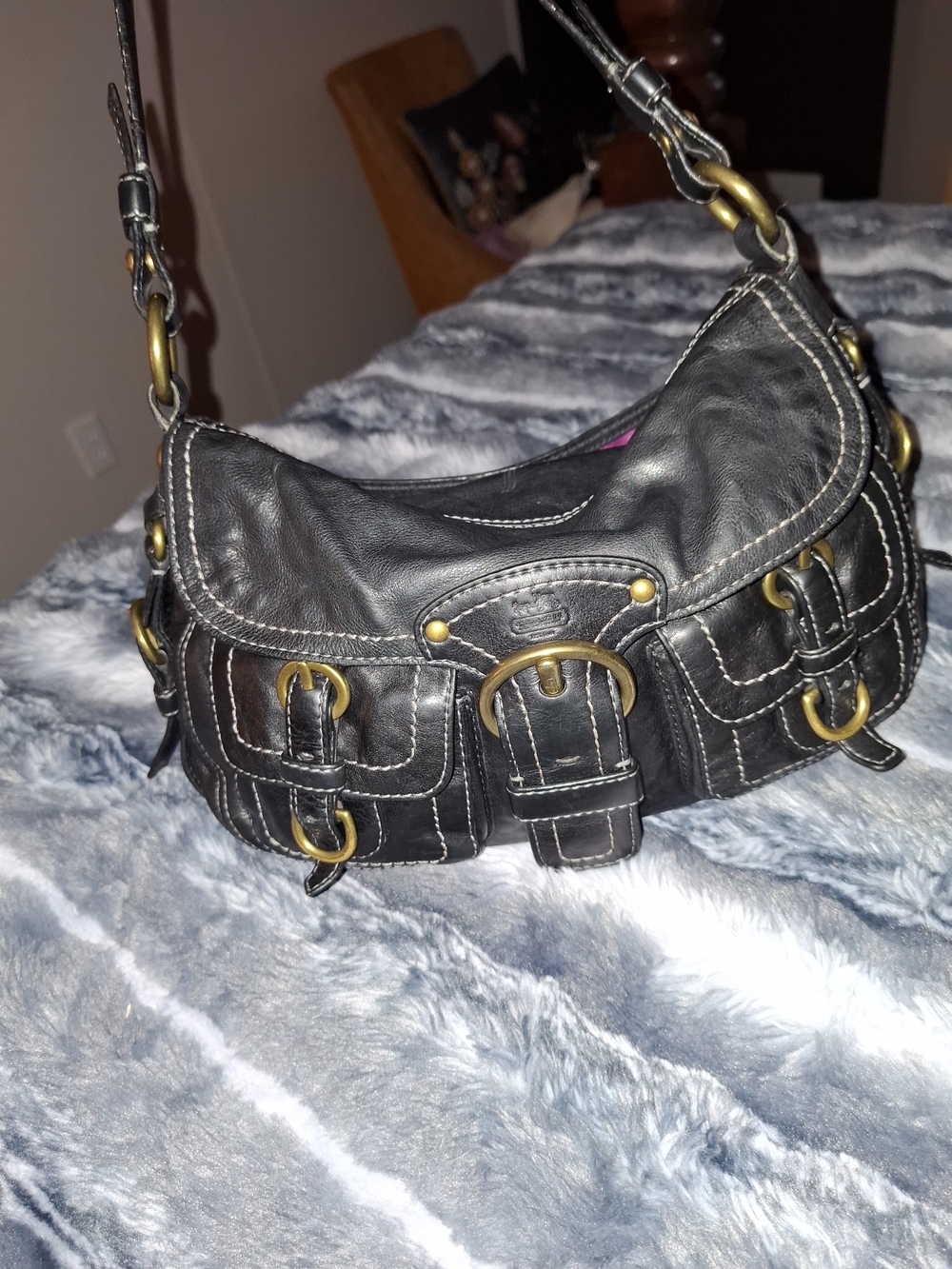 Coach Legacy Garcia Leather hobo Bag Limited  Black 12654